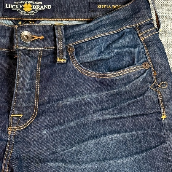 Lucky Brand Sofia Boot Jeans Womens 4/27 Blue Mid Rise Bootcut Stretch - Picture 10 of 16